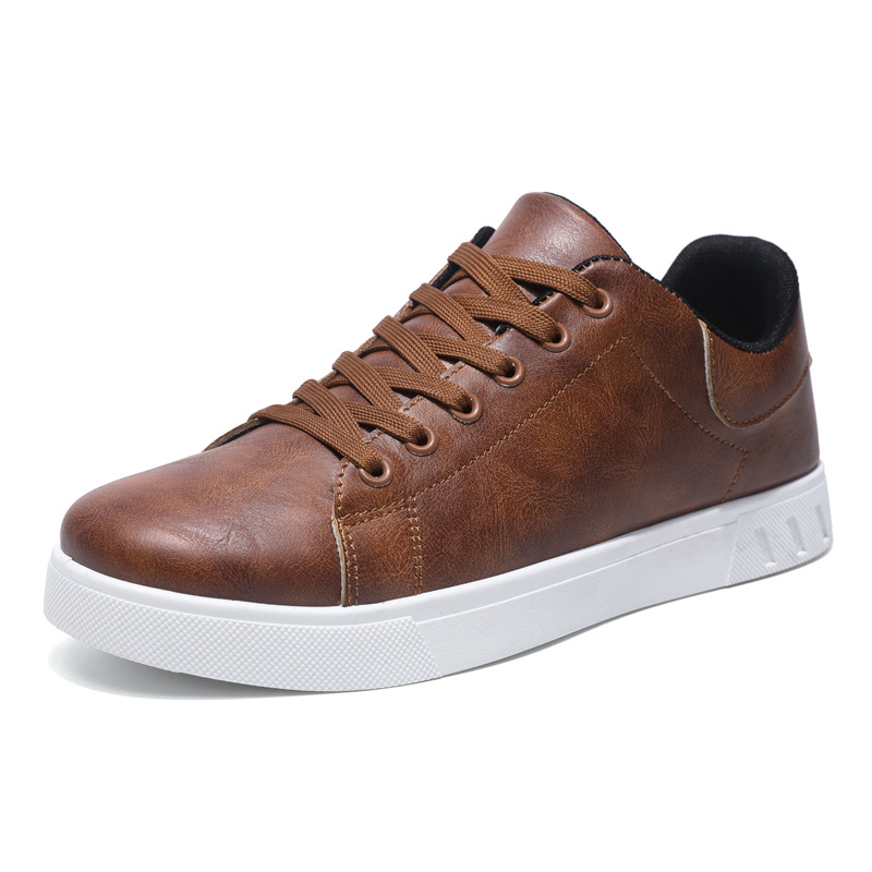 Men Casual Shoes Plus Size Fashion Versatile Soft Sole Flat Bottom Simple Design Trendy Shoes Triple Black Brown Free shipping