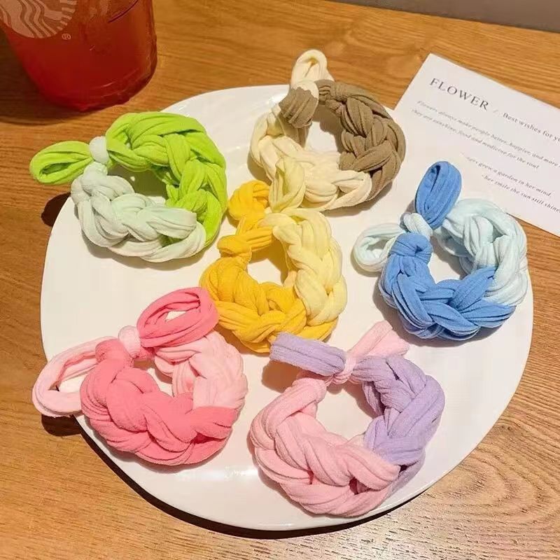 High-Elastic Dopamine Style Hair Scrunchies - Bold & Braided Design for All Hair Types