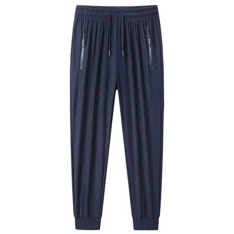 2025S Fashion Designer Plus Size XL XL XL Summer Ice Silk Sweatpants Mens High Elastic Gym Joggers Running Quick Drying Sports Pants Men Trousers Z