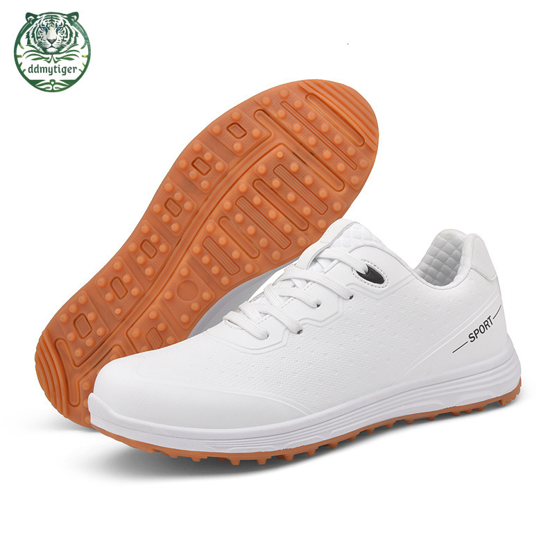 ddmytiger Men's Professional New Rotary Buckle Nail Free Golf Training Sports Shoes Large Size 40-46 A ddmythur