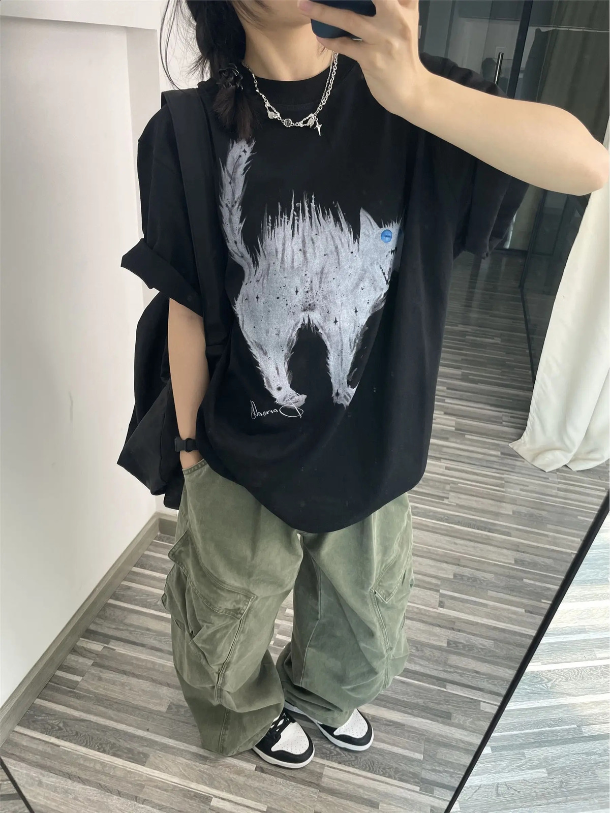 American style retro men and women trendy personalized multi pocket for couples autumn loose hip-hop casual pants y2k 240911