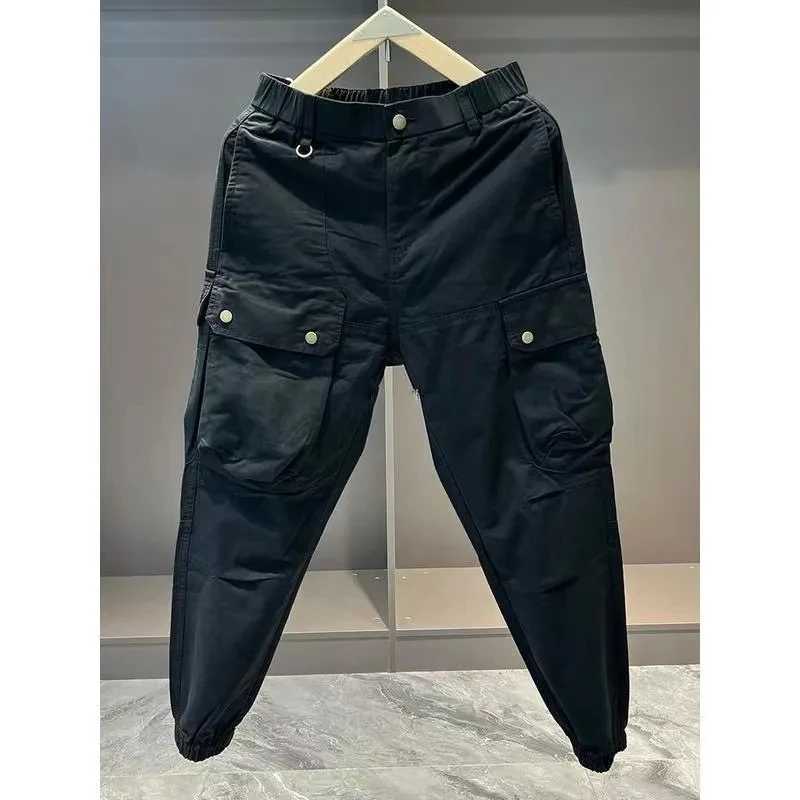 Men Clothing Spring Autumn All-match Multi-Pocket Overalls Men Fashion New Loose Bundle Ft Casual Pants Pantnes Tipo Cargo Z240924