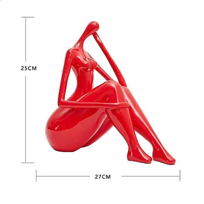 Creative Decoration Woman Body Sculpture Lady Statue Figurine Yoga Decor Arts Table Centerpiece Home Gifts Modern Art Furnishing 240920