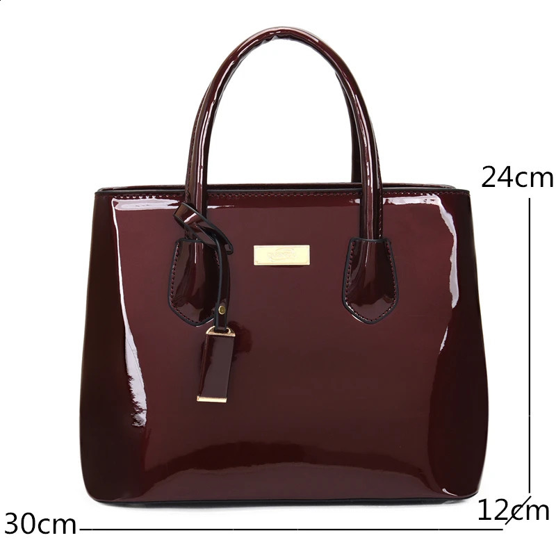 Womens Handbag High Quality Patent Leather Womens Bag Fashion Shoulder Bag HandbagCard Bag er Messenger Bag ww 240929