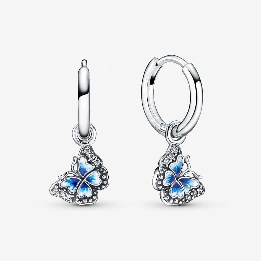 2024 New 925 Sterling Silver Butterfly Earrings Women's Heart Pearl Flower Earring Love Sparkling Designer Earrings For Women Jewelry Gift