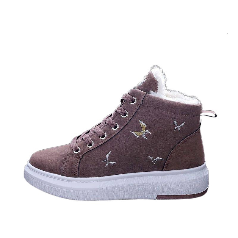 2024 Ankle Warm PU Plush Winter Woman Sneakers Flats Lace Up Ladies Shoes Women Short Snow Boots