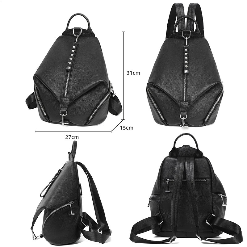 Anti-theft Women Backpacks 100% Genuine Leather Travel Backpacks Large Capacity Schoolbag For Backpack 240919
