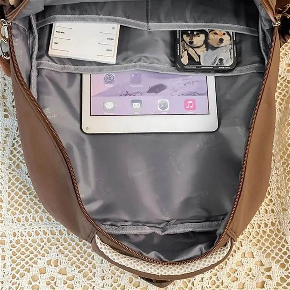 Cute Capybara school bag large capacity adjustable shoulder strap Versatile backpack waterproof student 240724