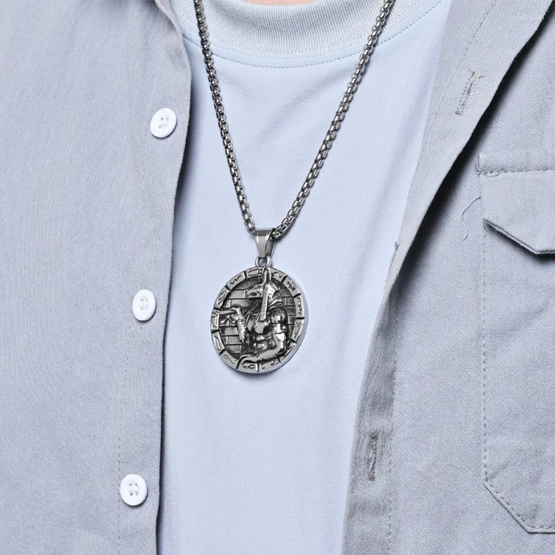 Ancient Egyptian Mythology Anubis God Disc Nile Amulet Necklace 4