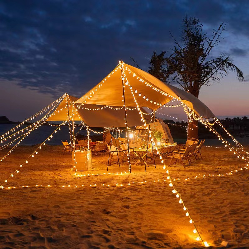 Crystal Bubble Ball plug-in model LED string lights camping ambient string lights Christmas outdoor patio holiday decoration lights battery