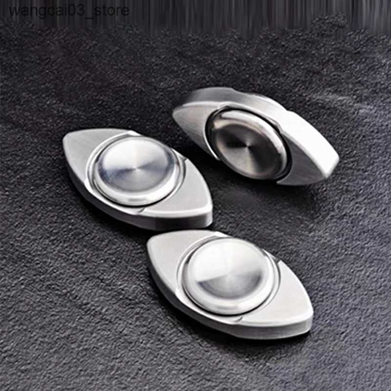 Decompression Toy Metal Triangle EDC Fidget Spinner Stainless Steel Fingertip Gyro Hand Spinner Adults Decompression Anti Stress Relief Fidget Toy L24