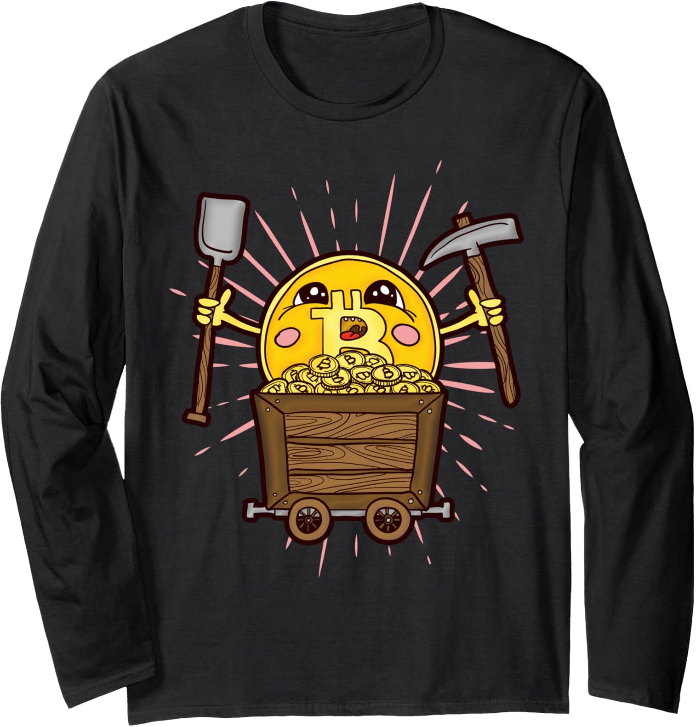 Long Sleeve Shirts for Men sweatshirt Bitcoin Treasure Hunt Funny Cryptocurrency Gift Long Sleeve Tee Streetwear Casual tops clothes comfort