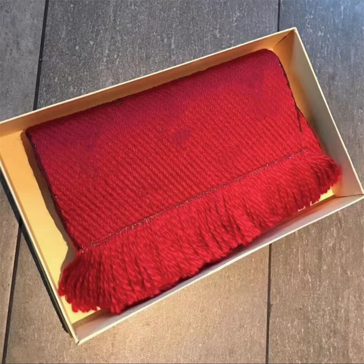 Elegant Cashmere Thick Scarf by Designer Brand - Perfect Winter Accessory with Box Included