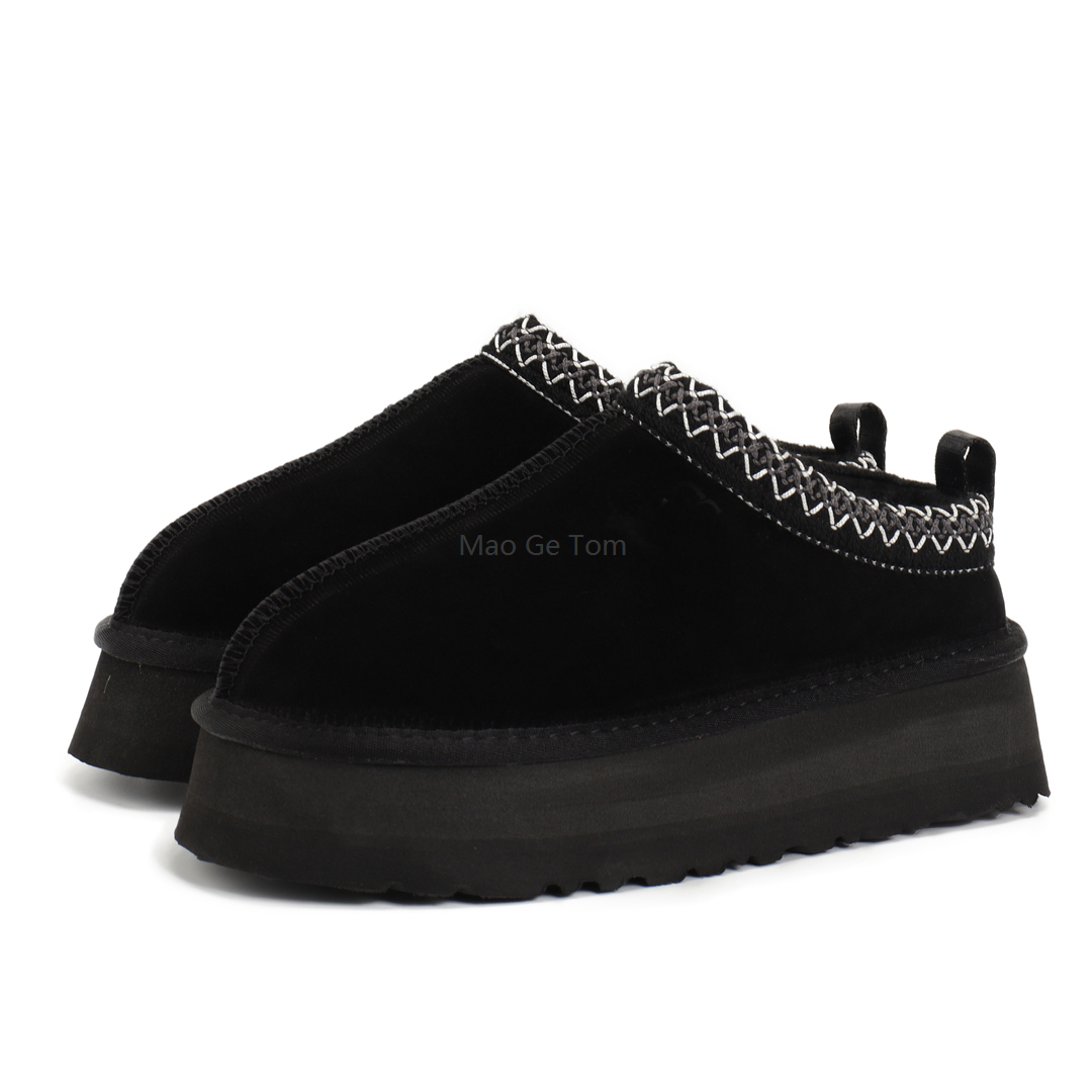 Yeah 4cm high heels Slippers Designer Boots Tazz Slipper Men Women Snow Ankle Short Duck Leather Winter sandal Snow boots Size 35-43