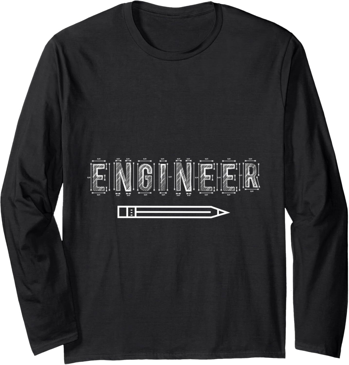 Long Sleeve Shirts for Men sweatshirt Narrow Lettering Engineer Engineering Gift Long Sleeve Tee Streetwear Casual tops clothes comfort