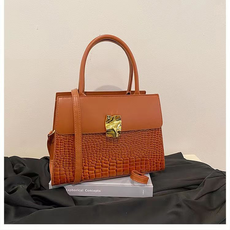 2024 Large Capacity Crocodile Print Lock Women's Crossbody Handbag 4 4e24c