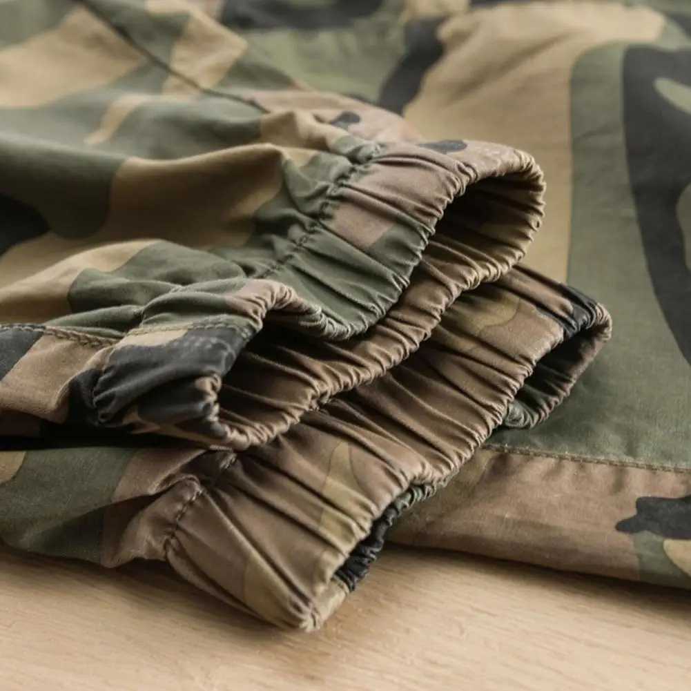 Men Pants Camouflage Print Elastic Waist Casual Cargo Pants Joggers Sports Pants Men Harem Pants Man Breathable Sweatpants Z240924