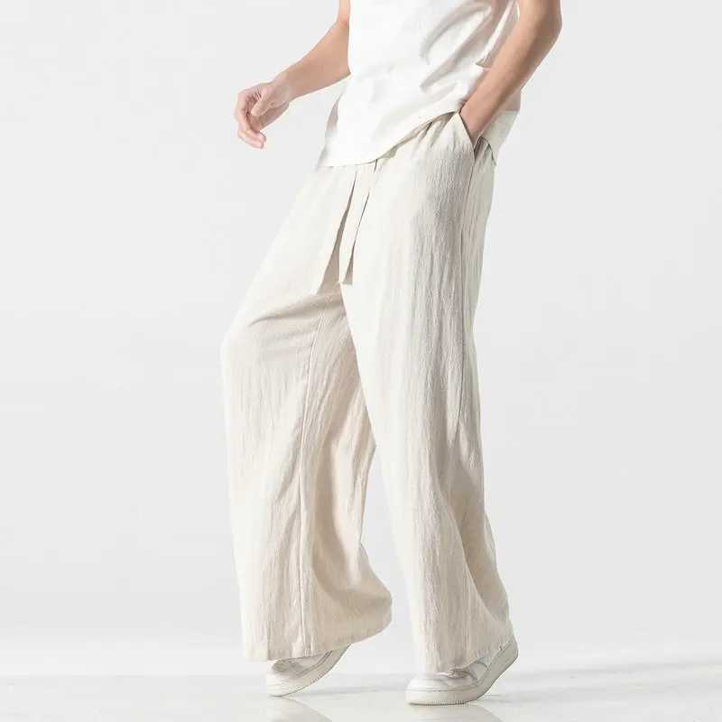 2025S Fashion Designer Cotton En Vintage Mens Harem Haruku Oversized Casual Man Wide Leg Loose High Quty Men Trousers Jogger Pants