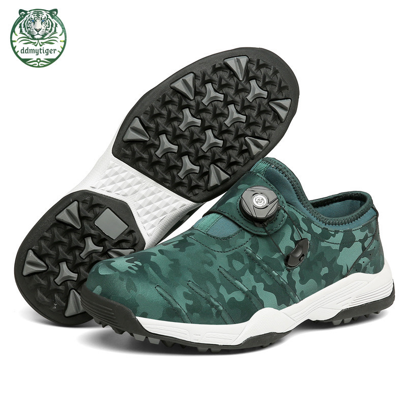 Ddmytiger Large size couple anti slip wear-resistant golf shoes, men's and women's casual rotating button waterproof sports shoes XXMA ddmyt