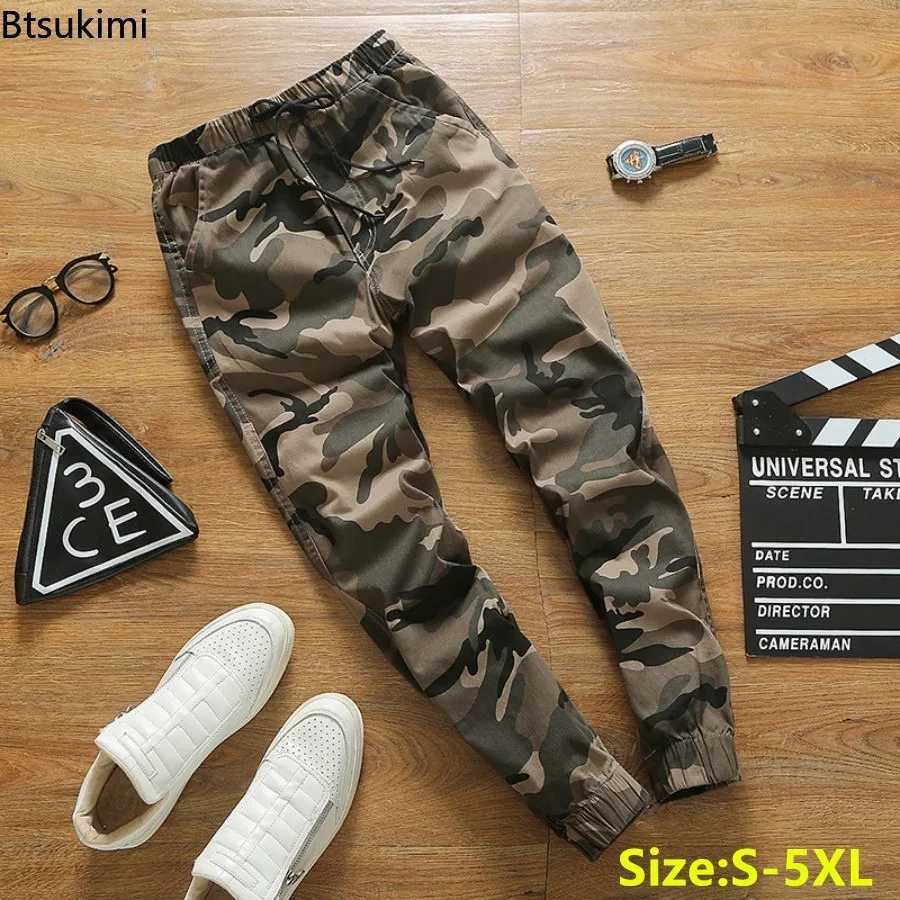 Fashion New Mens Camouflage Loose Casual Cargo Trousers Trend Strtwear Korean Style Retro Camo Baggy Harem Pants for Men Z240924