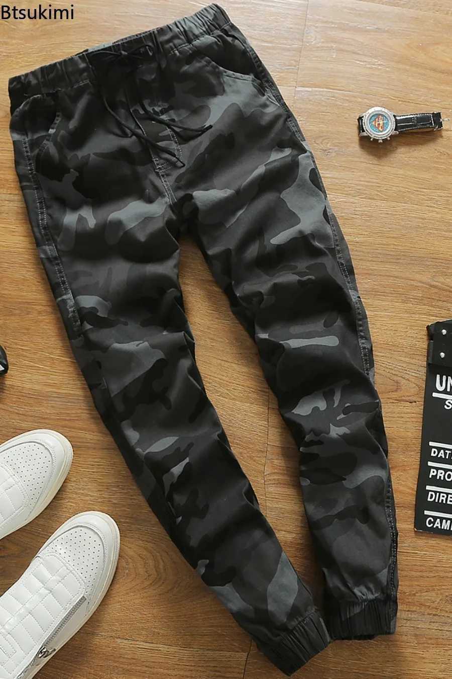 Fashion New Mens Camouflage Loose Casual Cargo Trousers Trend Strtwear Korean Style Retro Camo Baggy Harem Pants for Men Z240924