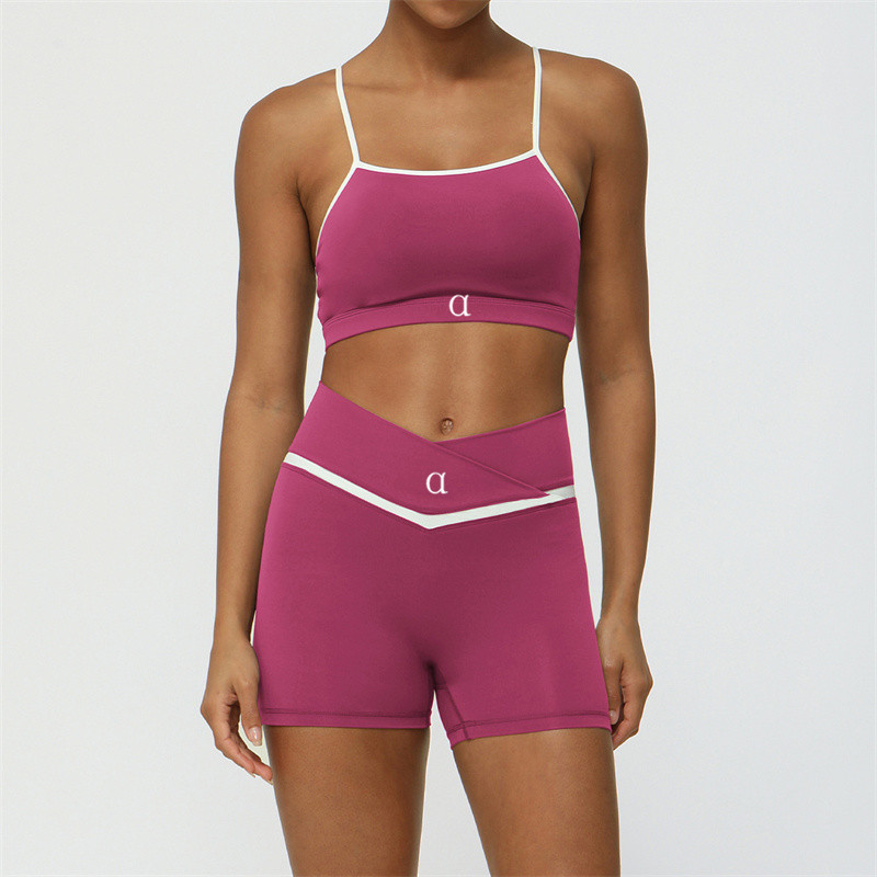 A2352 Yoga Set Women Two Pieces Sets bralette Gym Sports Tracksuits Bra Fitness Leggings Workout Sports Clothes