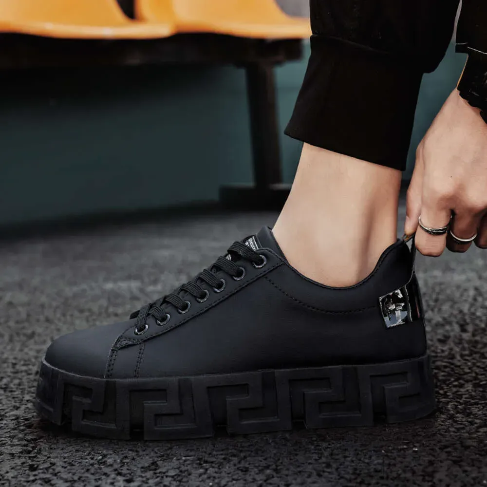 Board low cut new thick sole high height small white men Korean version fashionable and trendy casual shoes for men sneakers
