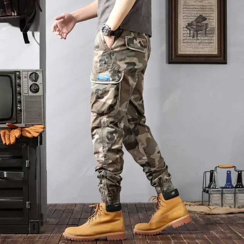 Multi Pocket Khaki Multipockets Mens Cargo Pants Outdoor Camo Autumn Hiking Male Trousers Camouflage Y2k Techwear High Quty Z240924
