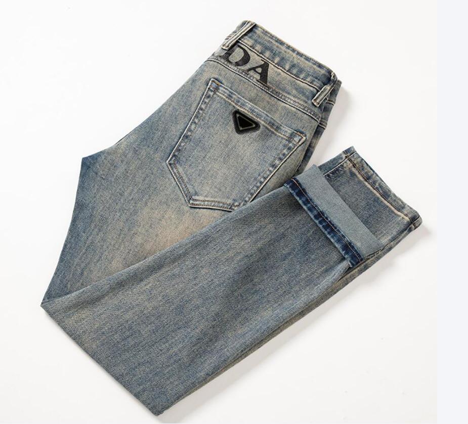 Men's Distressed Skinny Denim Jeans, Stretch, Casual, Biker Hole, Mid Waist, Zipper Fly, 2024 New Style