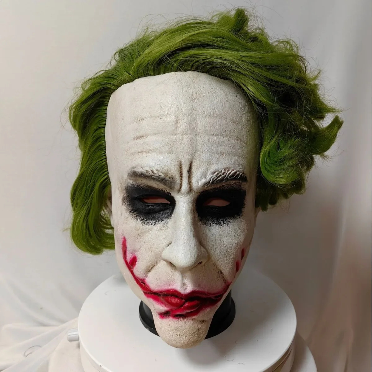 Joker Mask and Wig Head Gear Party Carnival Neutral Role Playing Prop Halloween Mischief Horror Latex 240923