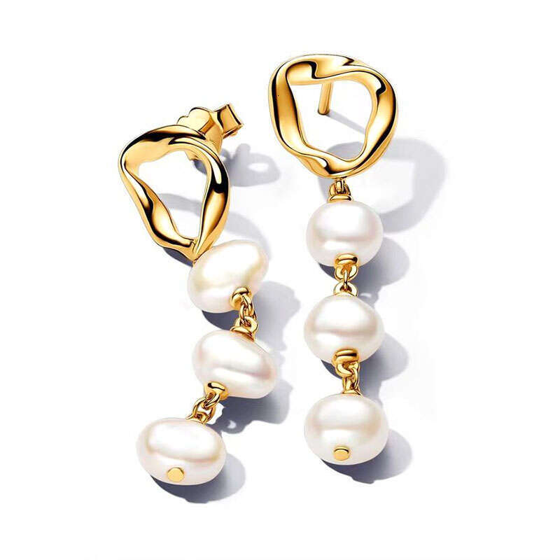 2024 New 18K Gold Plated Designer earring 925 Pure Silver Boutique Irregular Zircon and Pearl Series Earrings for Women's Jewelry Gifts
