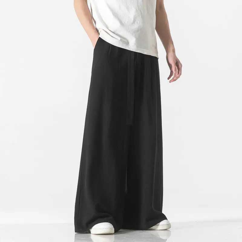 2025S Fashion Designer Cotton En Vintage Mens Harem Haruku Oversized Casual Man Wide Leg Loose High Quty Men Trousers Jogger Pants