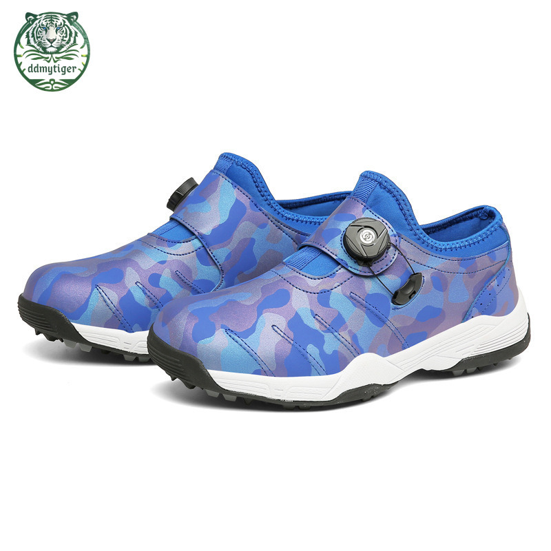 Ddmytiger Large size couple anti slip wear-resistant golf shoes, men's and women's casual rotating button waterproof sports shoes XXMA ddmyt
