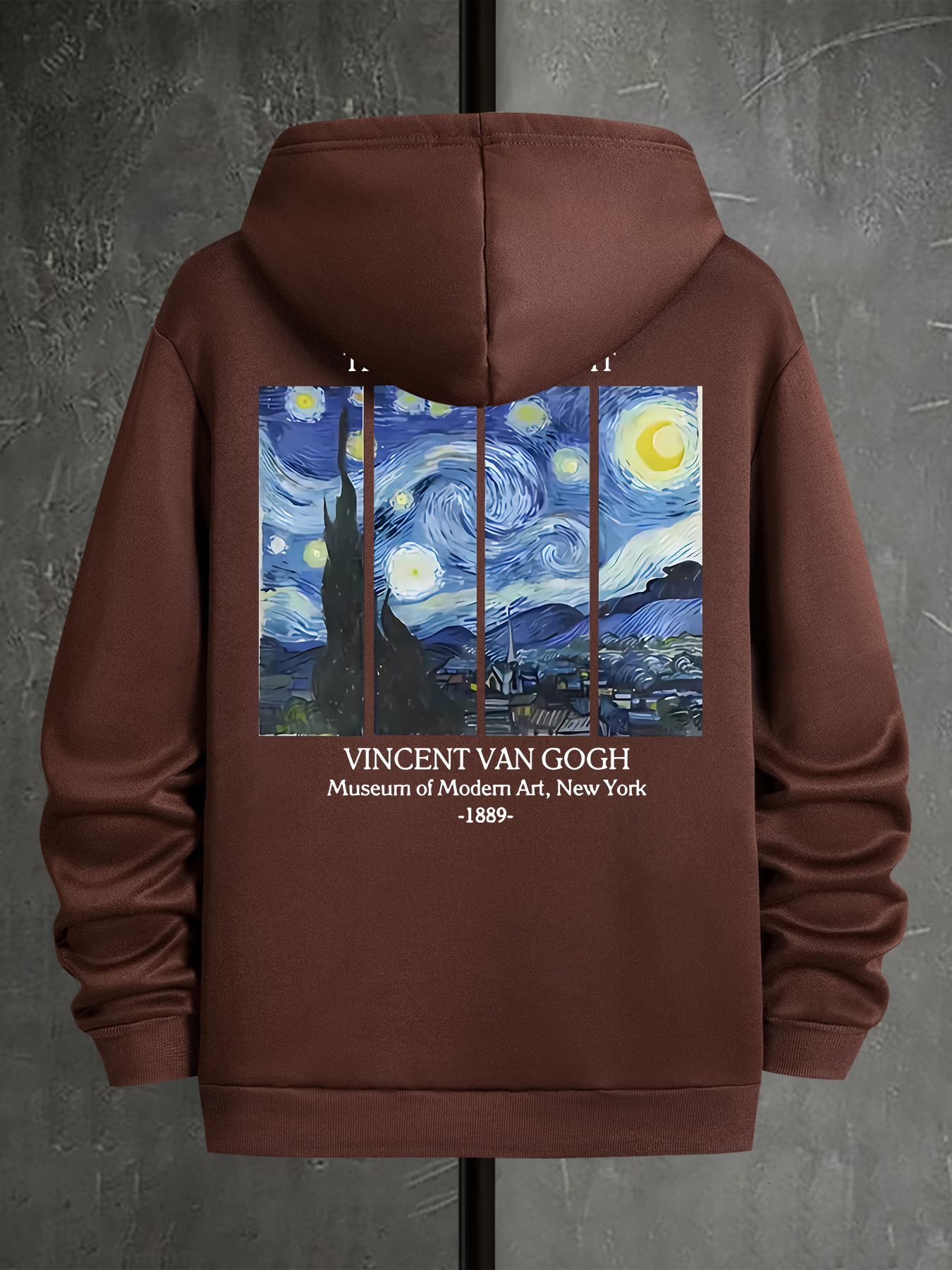 Starry Sky Art Print Men's Casual Cozy Kangaroo Hoodie Pullover, Trendy Long-Sleeved Hooded Sweatshirt, Warm Perfect Versatile Top Autumn Winter 