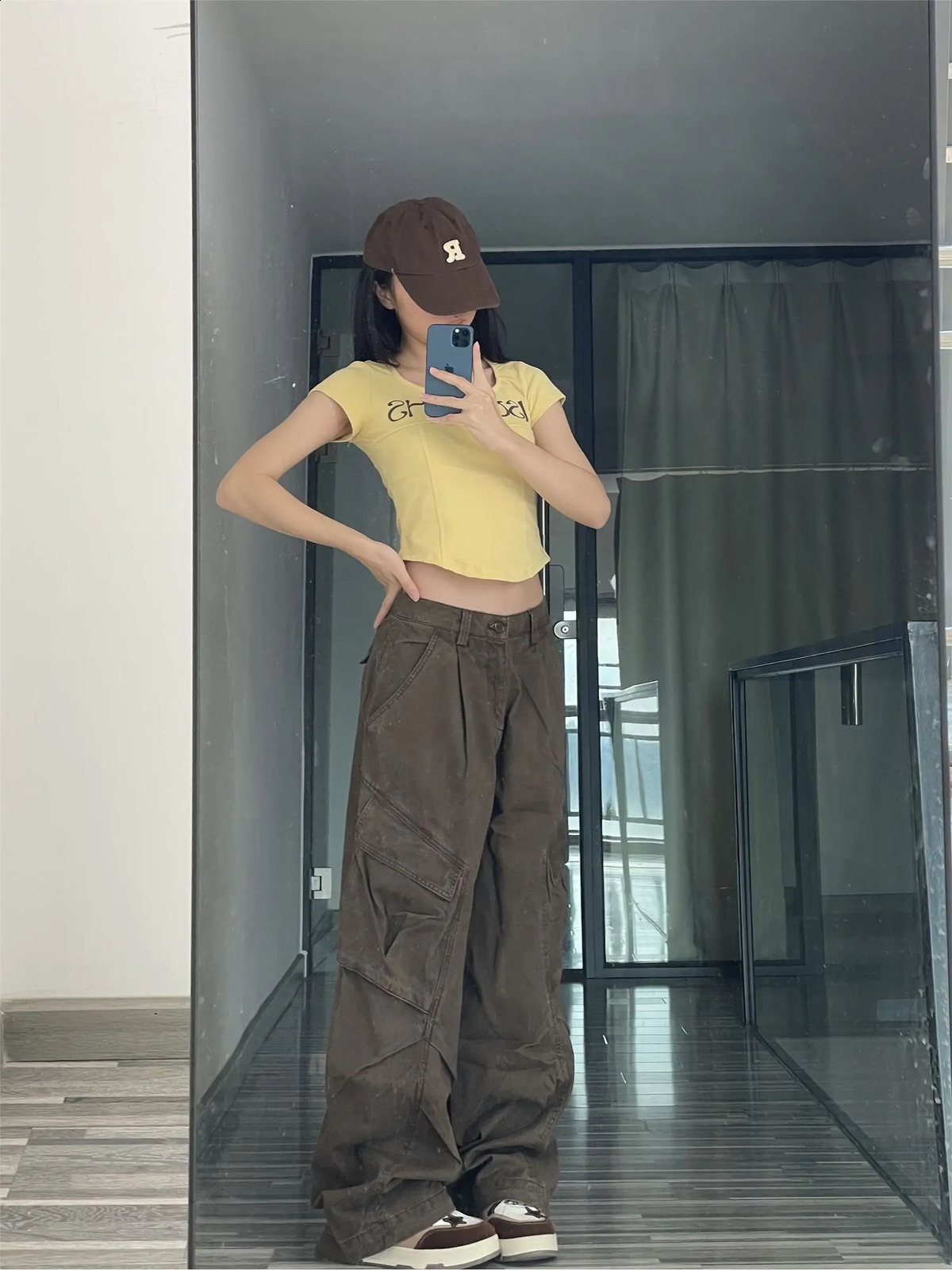 American style retro men and women trendy personalized multi pocket for couples autumn loose hip-hop casual pants y2k 240911