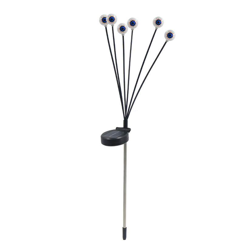 Solar Halloween Ghost Eye LED String Lights Ground Plug Lights Outdoor Patio Festival Ambient Lights Firefly Eyeball Lights
