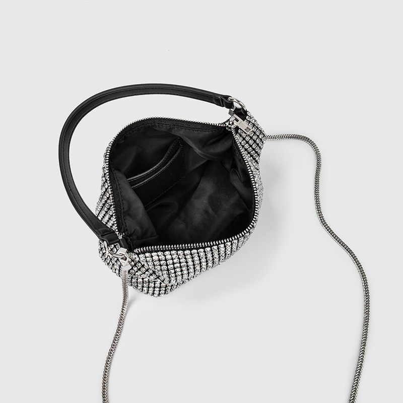 Trendy Water Diamond Women's Bag Summer Edition Versatile Full Diamond Chain Single Shoulder Cross Shoulder Handheld Underarm Bag