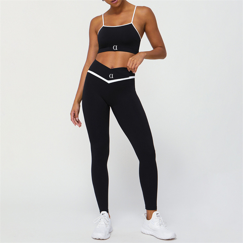 A2352 Yoga Set Women Two Pieces Sets bralette Gym Sports Tracksuits Bra Fitness Leggings Workout Sports Clothes