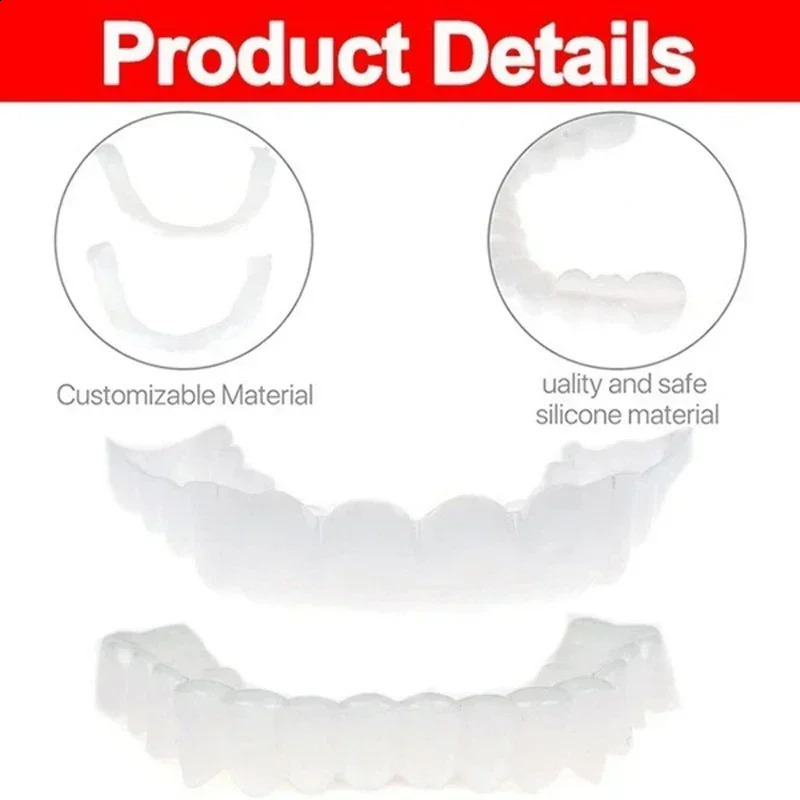 Arrival Upper Plus Lower Flex Whitening Fake Tooth Denture Veneer Braces High Cost Performance 240914