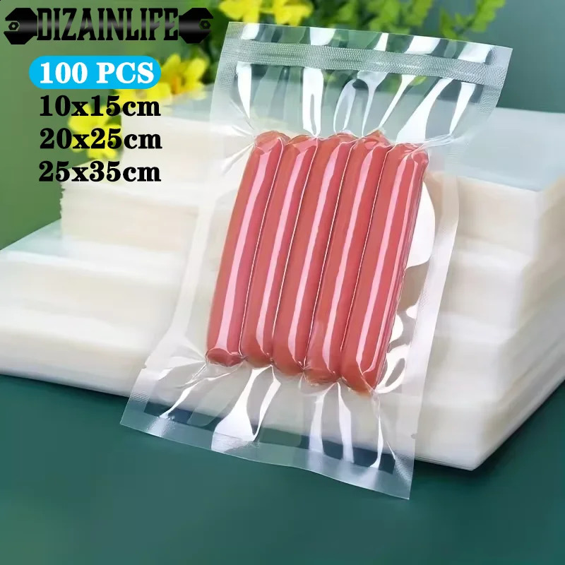 100Pcs Vacuum Sealer Bags Packaging for Food Machine 240918