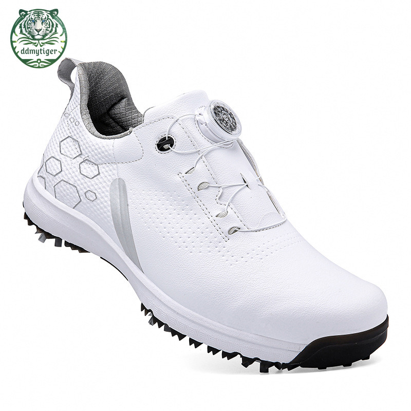 ddmytiger Golf men's shoes, waterproof and breathable activity spikes, rotating shoelaces, women's golf shoes A ddmythur