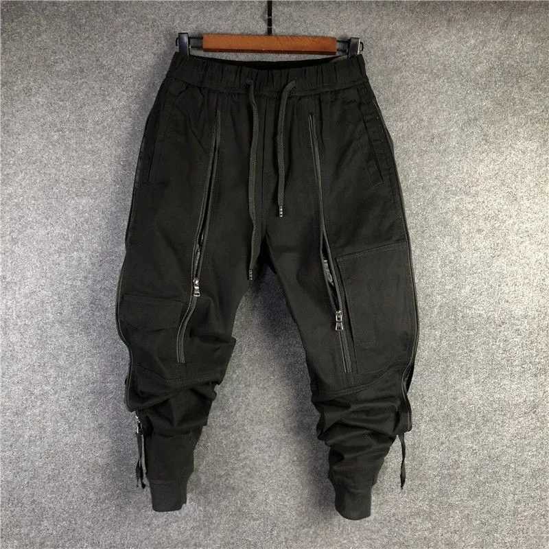 2025S Fashion Designer Panes Hombre Autumn Winter Baggy Cargo Casual Korean Trend Personty Zipper Haren Pants Men Clothing Strtwear