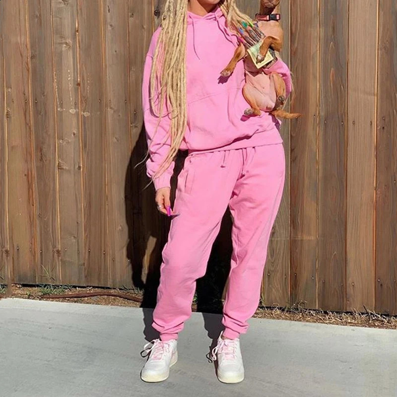OMSJ Neon Green Solid Track Set Womens Casual Set Cute Two Piece Pants Set Long Sleeve Clothing Set Womens Wear 240924