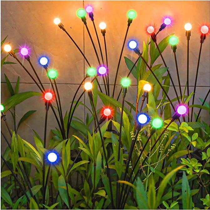 Courtyard solar atmosphere balcony ground insert arrangement landscape lawn fireflies decoration garden energy saving outdoor