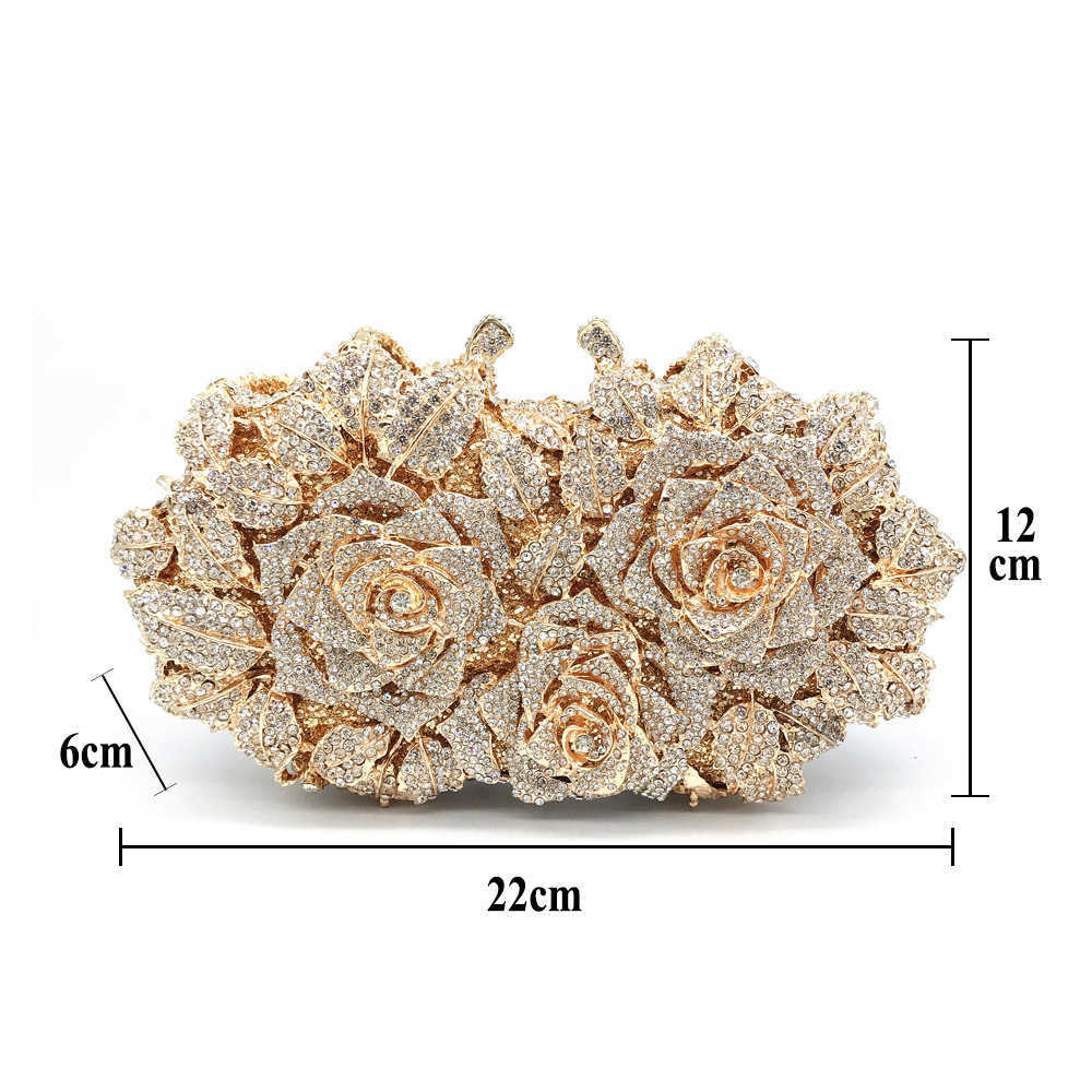Clutch Bag Wisp Empty Rose Dinner Bag Metal Hard Designer Bag Womens Bag Annual Meeting Evening Dress Bag Banquet Diamond Inlaid Handbag 240920