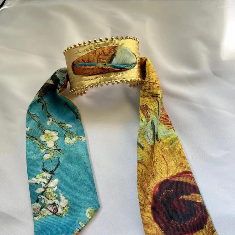 Silk Scarf Personalized Bangle Bracelet for Women | Unique 2024 Style 4