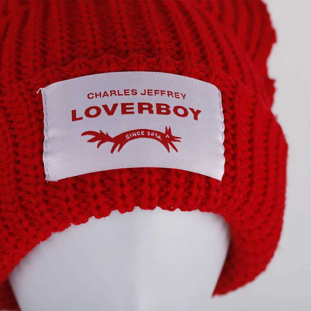 2023 Loverboy Cat Ear Knit Hat solid Warm Pig Ear Woolen Hat Cute Fashion Hooded Cap Niche Design Hip-hop Personality Cold HatX240924