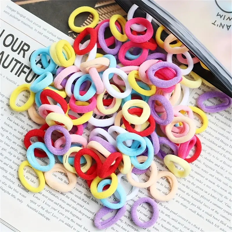 Trendy Girl Hair Accessories - 500 Pieces 2cm No-Seam Elastics, Perfect for Children