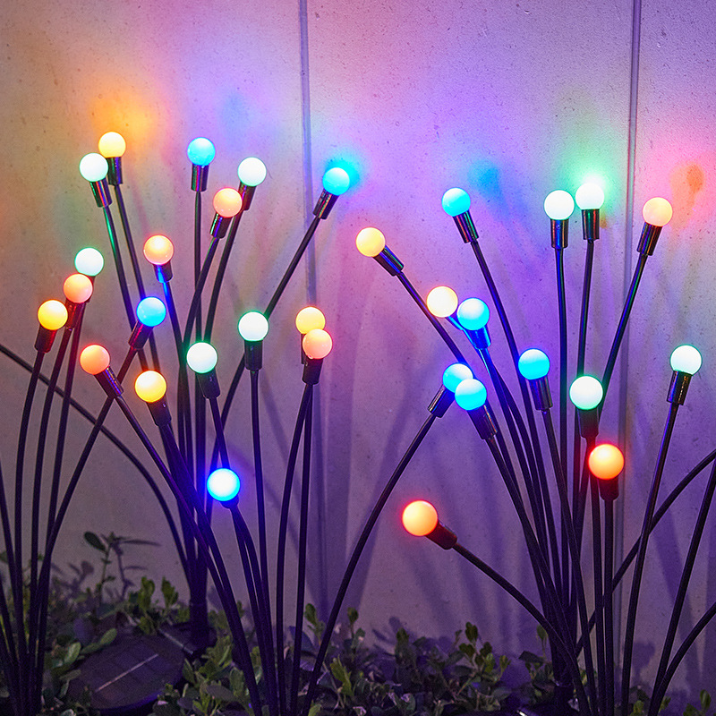 Solar garden light firefly outdoor lawn light home balcony garden greenery ambient light rural waterproof light