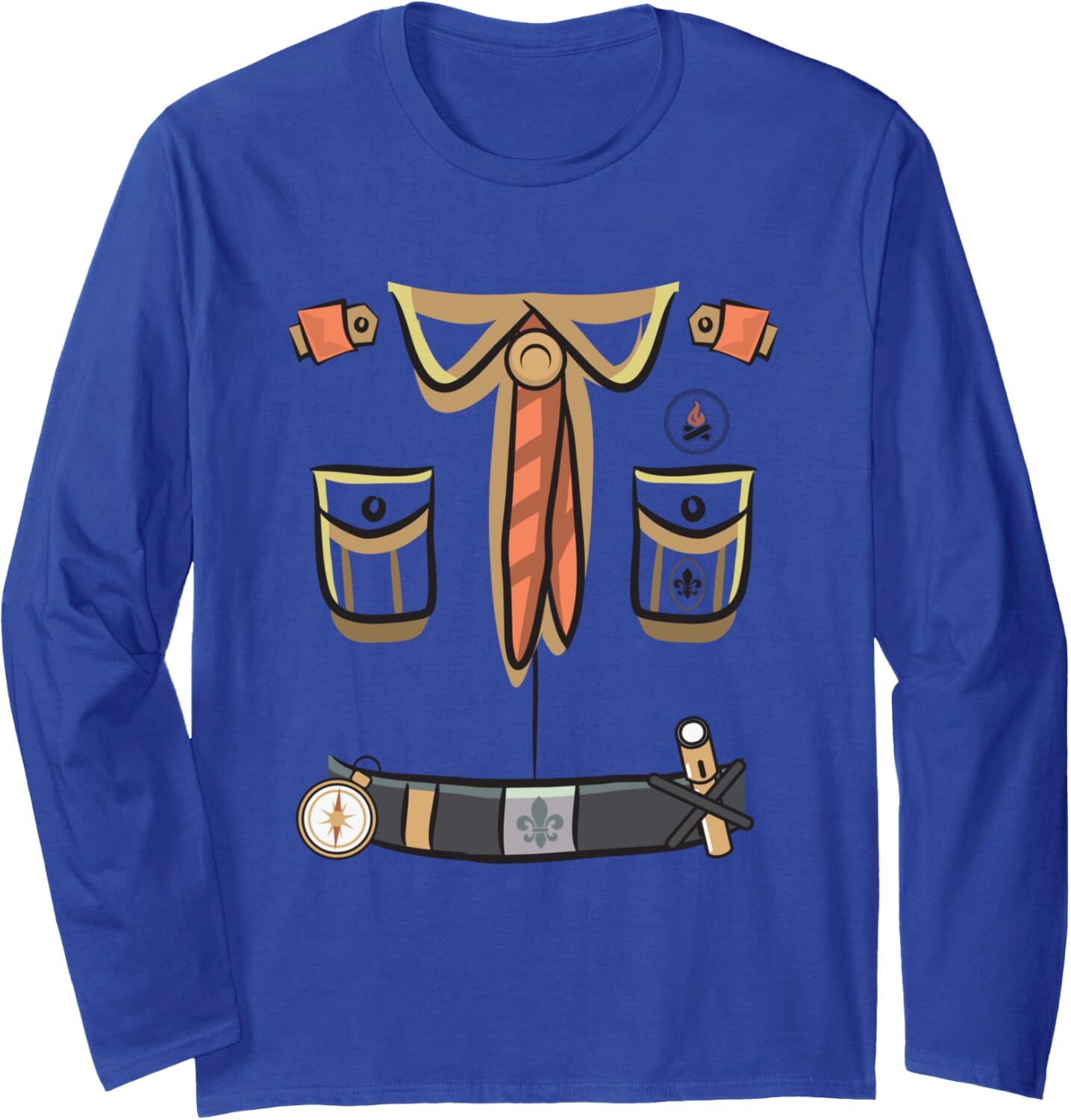 Long Sleeve Shirts for Men sweatshirt Classic Scout Uniform Costume Camping Kit Scouts Essentials Long Sleeve Tee Streetwear Casual tops clothes